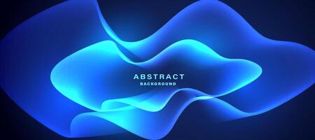 Gradient blue background with dynamic shapes vector