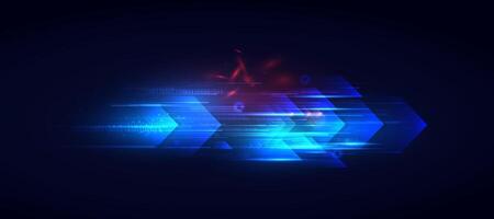 Abstract futuristic background with glowing light effect vector