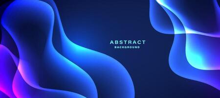 Gradient blue background with dynamic shapes vector