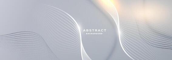 Modern abstract background with flowing particles. vector