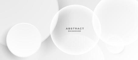 Abstract minimalist white background with circular elements vector