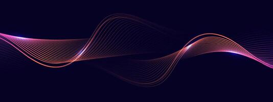 Abstract background with flowing lines. Dynamic waves. vector