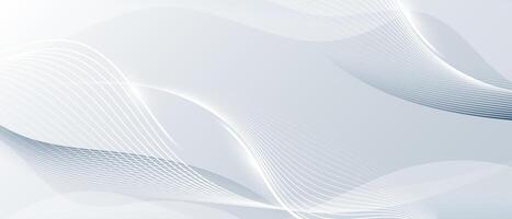 Abstract background with white lines and curves vector