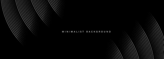 Abstract black modern background with dynamic geometric shapes. Vector