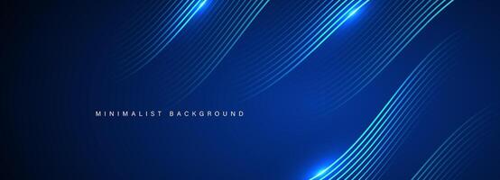 Abstract blue modern background with smooth lines vector