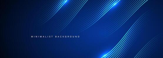 Abstract blue modern background with smooth lines vector