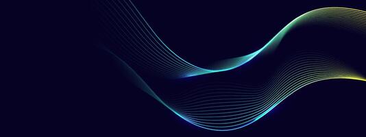 Abstract background with flowing lines. Dynamic waves. vector