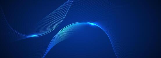 Abstract blue modern background with smooth lines vector