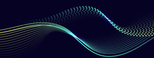 Abstract background with flowing lines. Dynamic waves. vector