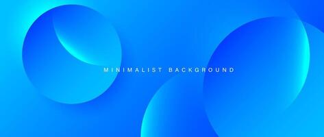 Abstract minimalist blue background with circular elements vector