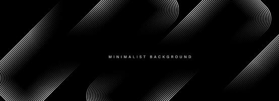 Abstract black modern background with dynamic geometric shapes. Vector