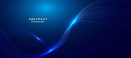 Abstract blue modern background with smooth lines vector