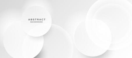 Abstract minimalist white background with circular elements vector