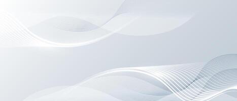 Abstract background with white lines and curves vector