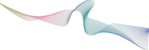 Wave line colorful abstract vector element