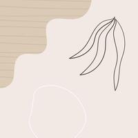 Hand drawn abstract bohemian shape minimal vector background template