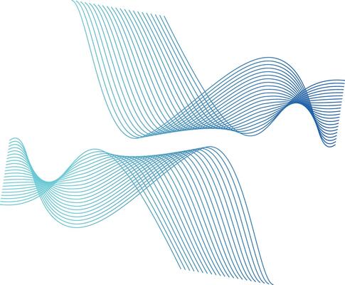 Wave line colorful abstract vector element