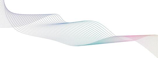 Wave line colorful abstract vector element