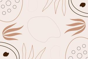 Bohemian abstract shape vector background template