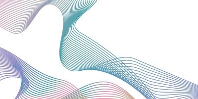 Wave line colorful abstract vector element