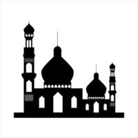 siluetas mezquita ilustración vector elemento