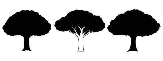 Cartoon Tree Vector On White Background