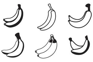 Hand Drawn Bananas Vector On White Background