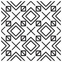 Geometric Vector Seamless Pattern On White Background