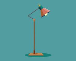 Colorful cartoon floor lamp light icon vector