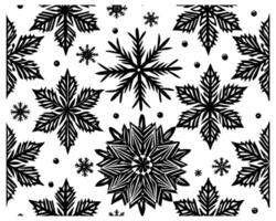 Hand drawn vector snowflakes vector illustration