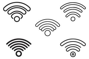 Wifi señal vector símbolo icono en blanco antecedentes vector ilustración