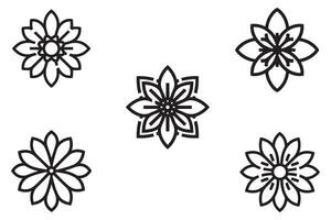 Simple Mandala Element A Flower Pattern Vector Design