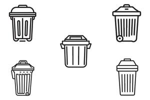 Trash Bin icon vector Drawn By Hands Vector illustration On White Background