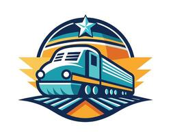 tren logística empresa logo vector ilustración en blanco antecedentes