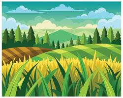 Green grass nature design elements vector illustration