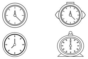 Outline Clock Vector illustration Design