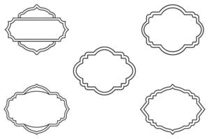 Decorative Linear Frames Set Vector Design illustration