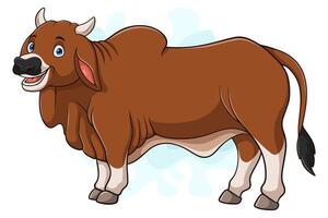 Cartoon ox isolated on white background vector