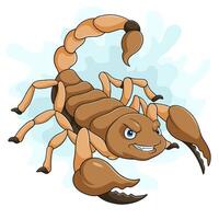 Cartoon arizona bark scorpion on white background vector