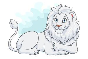 Cartoon lion isolated on white background vector