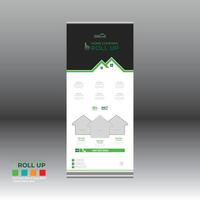 roll up banner for home and building company use vector