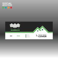 social media cover for home and building company use vector