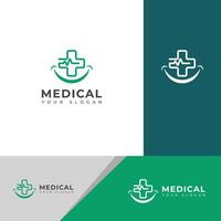 creativo moderno médico logo diseño. vector