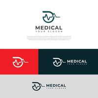 creativo moderno médico logo diseño. vector