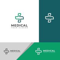 creativo moderno médico logo diseño. vector