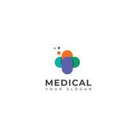 creativo moderno médico logo diseño. vector