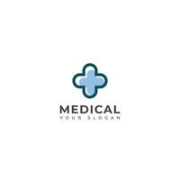 creativo moderno médico logo diseño. vector