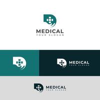 creativo moderno médico logo diseño. vector