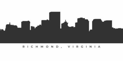 Richmond city skyline silhouette illustration vector