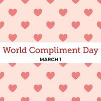 World Compliment Day concept. Seamless pattern with hearts, hand drawn illustration vector